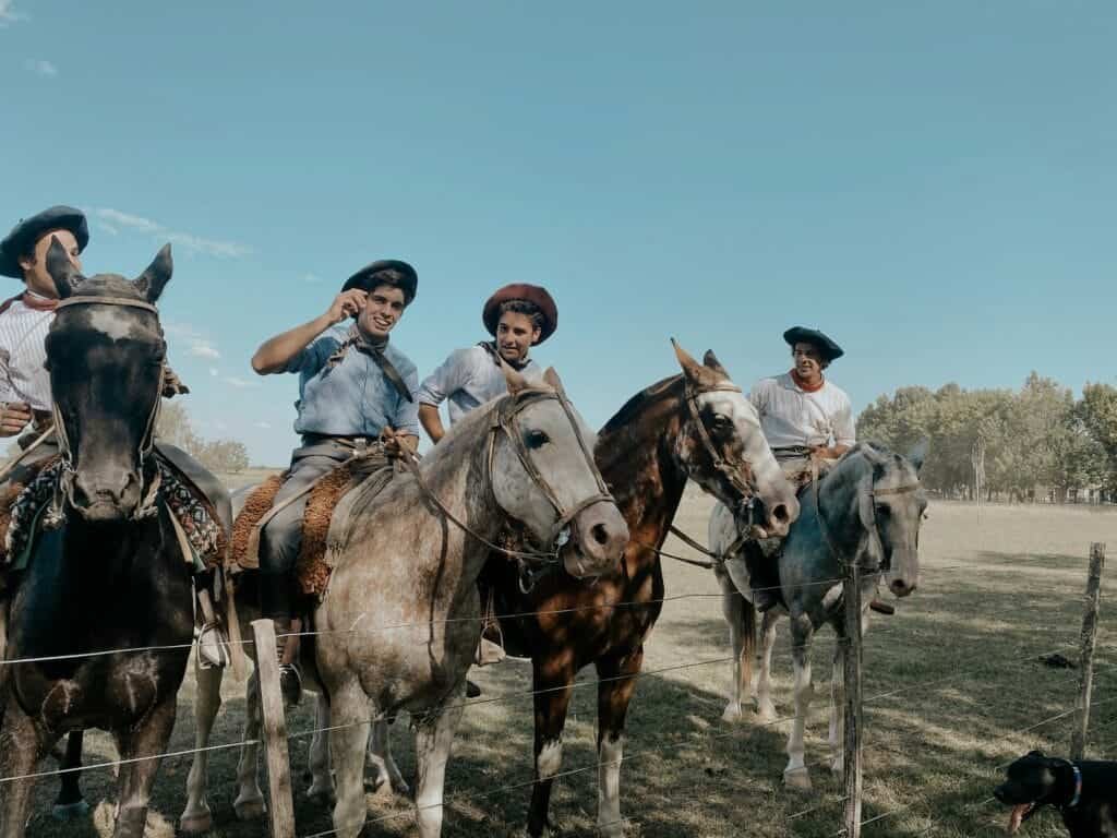 Interesting facts about Argentina. A group of gauchos in San Antonio de Areco